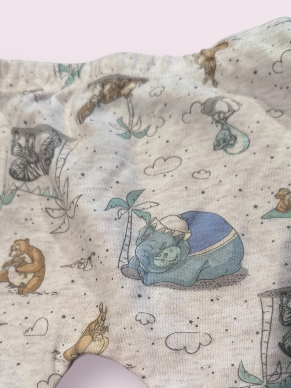 Disney Baby Wishes + Dreams Safari Animal Print Mom And Baby Pants 0-3 Mon - Picture 6 of 6